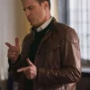 Shop Dominic Fumusa Elsbeth S03 Brown Leather Jacket