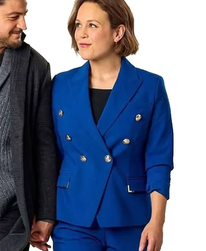 Shop Erin Krakow Christmas Above the Clouds Blue Blazer