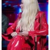 Shop Gwen Stefani The Voice S26 Red Leather Fringe Blazer