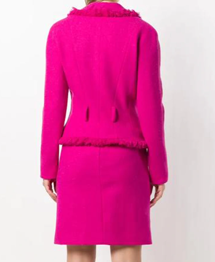 Shop Kim Kardashian All is Fair S01 Pink Fringe Jacket