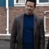 Shop Mark Wahlberg Play Dirty Brown Leather Blazer