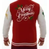 Shop Merry Christmas Varsity Red and White Jacket