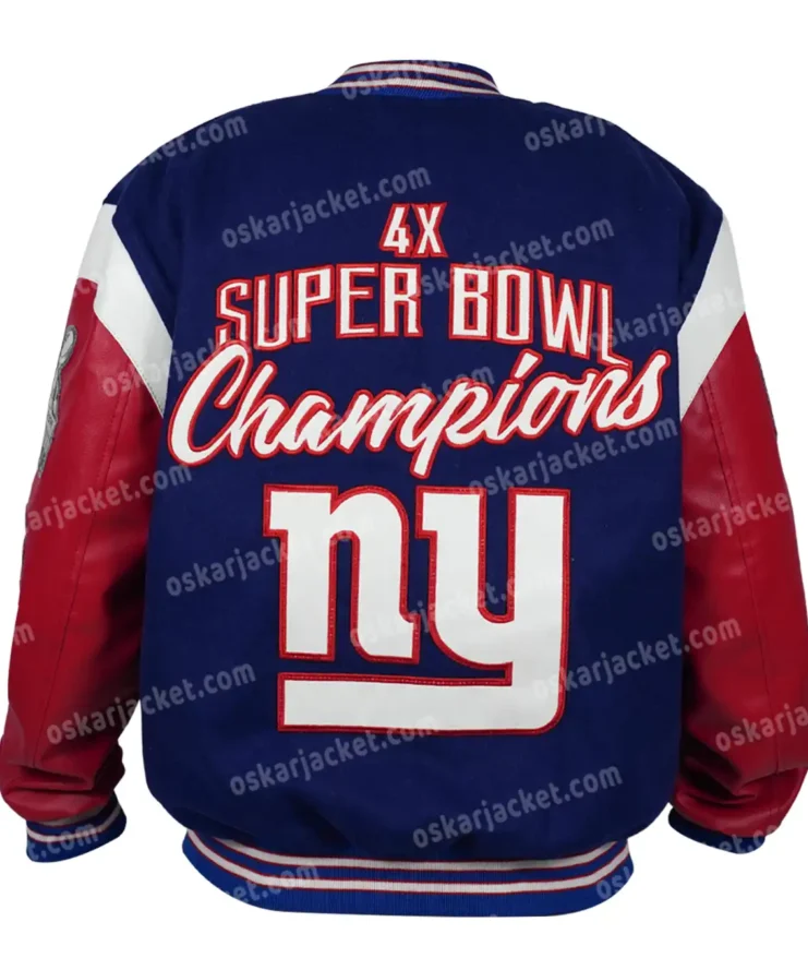 Shop New York Giants Super Bowl Wool Varsity Jacket For Sale