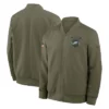 Shop Philadelphia Eagles Salute to Service Olive Bomber Jacket