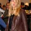 Shop Scarlett Johansson CBS Mornings 2025 Leather Blazer