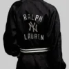 Singer Shoshana Bean New York Yankees Black Satin Jacket