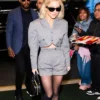Sydney Sweeney New York City Grey Cropped Blazer