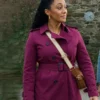 Tamera Mowry-Housley Haunted Harmony Mysteries Buried at C Purple Coat