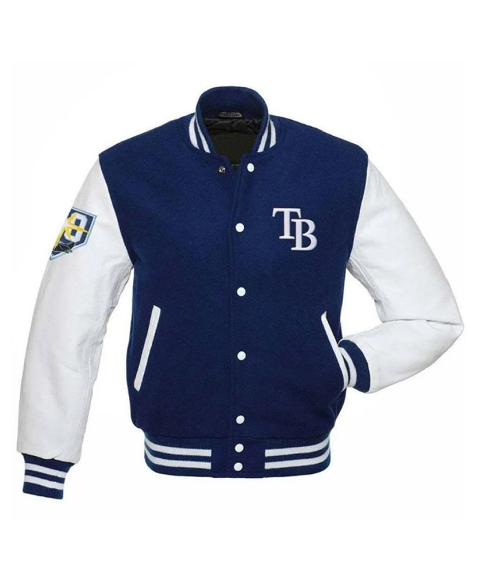 Tampa Bay Rays Blue and White Varsity Jacket