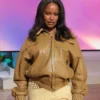 Taylour Paige The Jennifer Hudson Show S04 Leather Jacket
