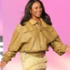 Taylour Paige The Jennifer Hudson Show S04 Leather Jacket For Sale
