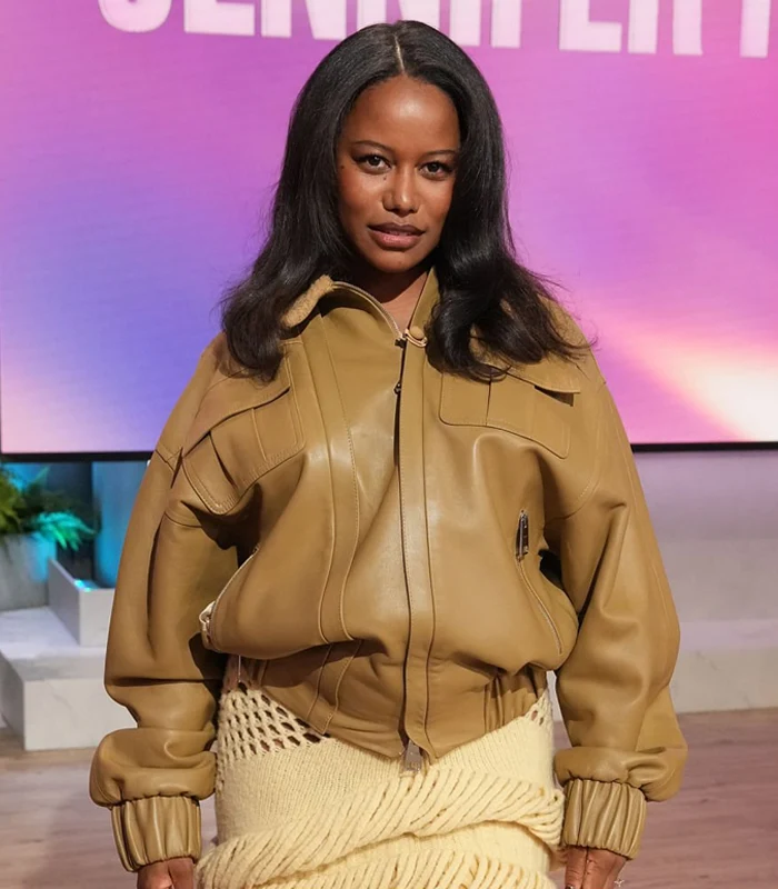 Taylour Paige The Jennifer Hudson Show S04 Leather Jacket