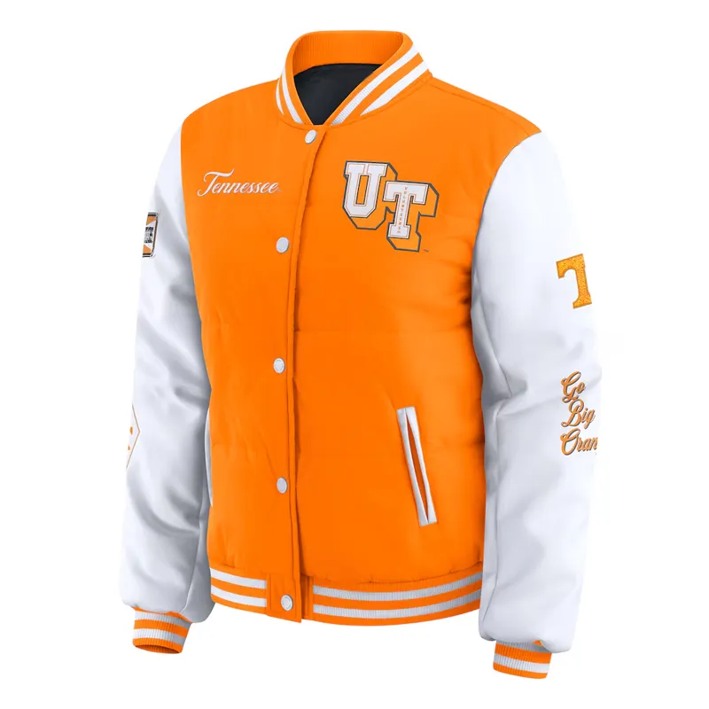 Tennessee Volunteers Orange and White Puffer Jacket