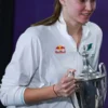 Tennis player Elena Rybakina WTA Finals 2025 White Jacket