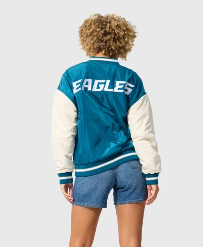 Terez Philadelphia Eagles Zip up Bomber Jacket For Sale