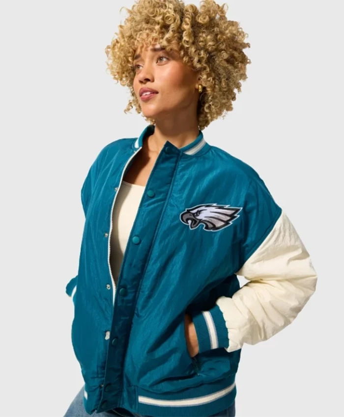 Terez Philadelphia Eagles Zip up Bomber Jacket