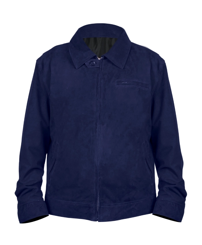 The Beast in Me Matthew Rhys Blue Suede Jacket