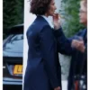 The Night Manager Indira Varma Blue Blazer Back