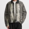 The Voice S28 Snake Print Leather Jacket For Sale