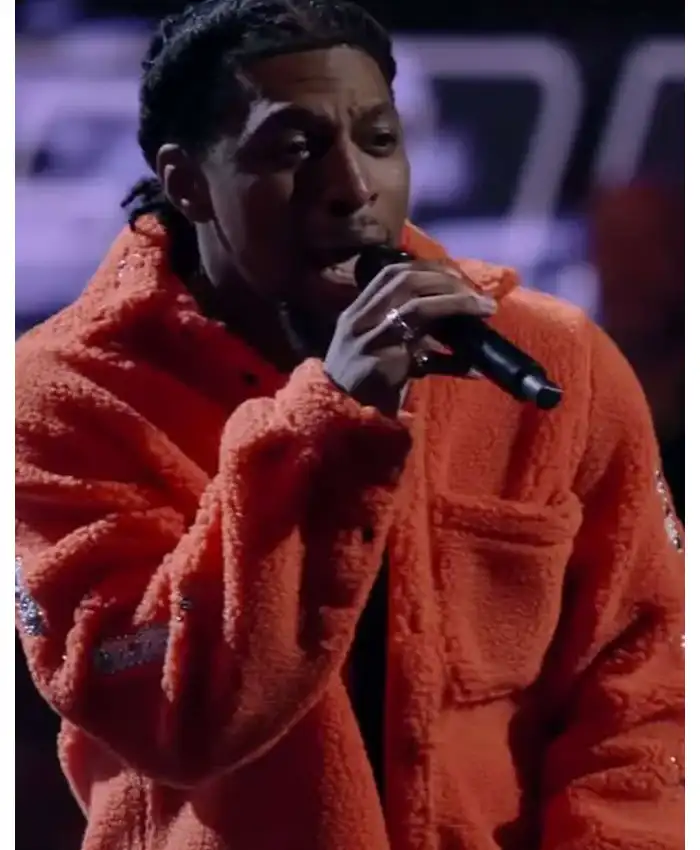 The Voice Tv Series Season 27 BDii Brian Darden Orange Sherpa Jacket