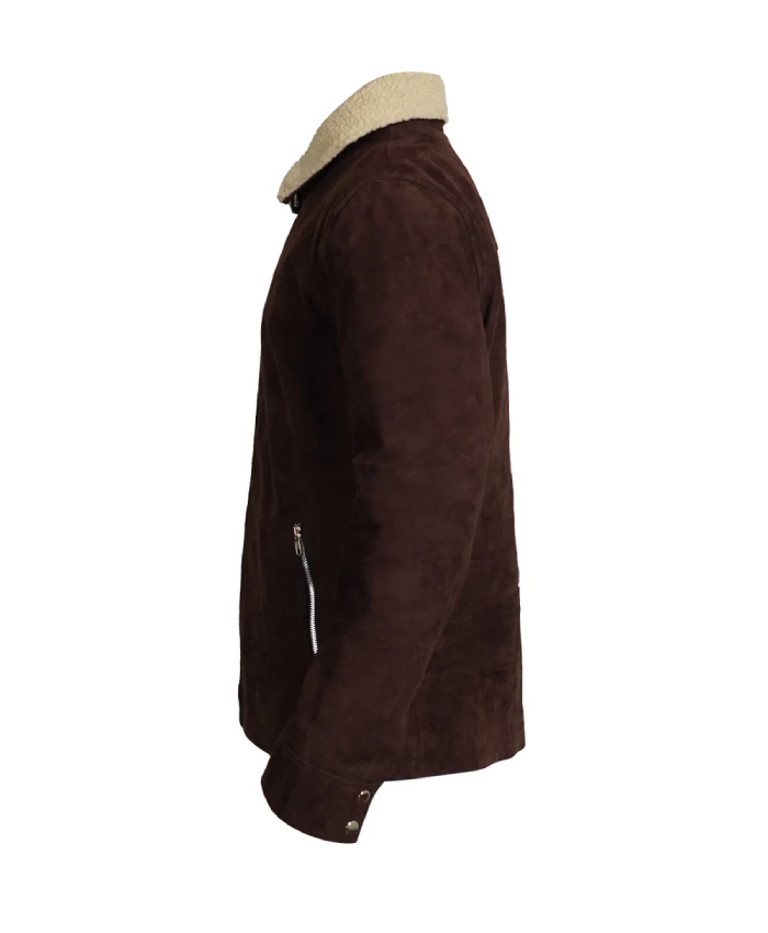 Rick Grimes The Walking Dead Season 5 brown leather jacket with classic rugged styling