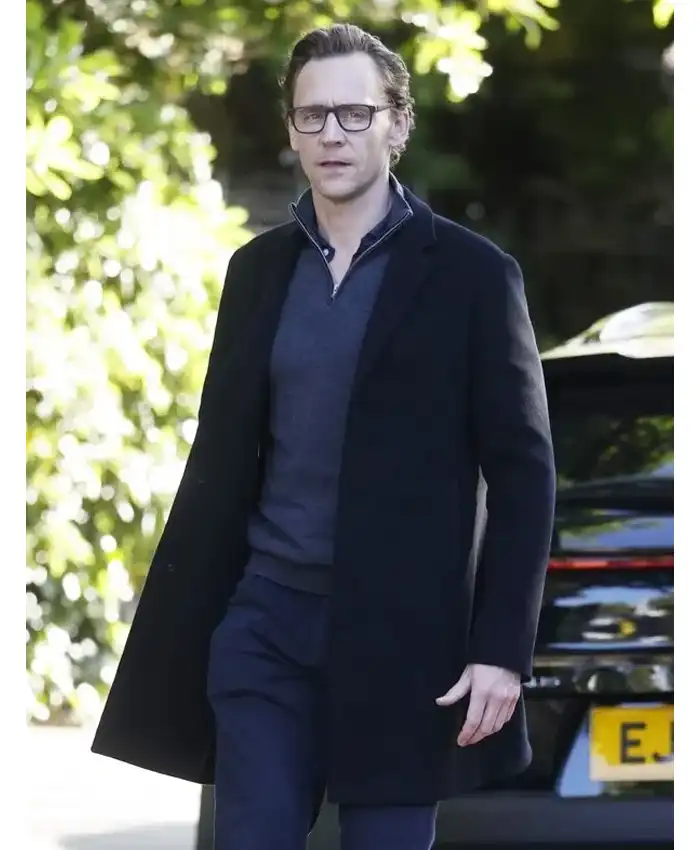 Tom Hiddleston The Night Manager Tv Series Jonathan Pine Black Wool Coat