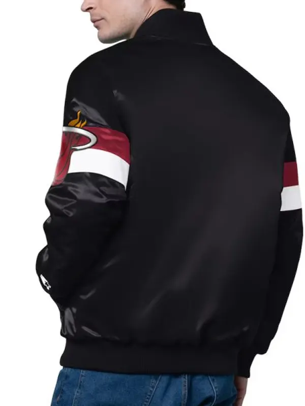 Triple Option Miami Heat Full-Snap Varsity Jacket