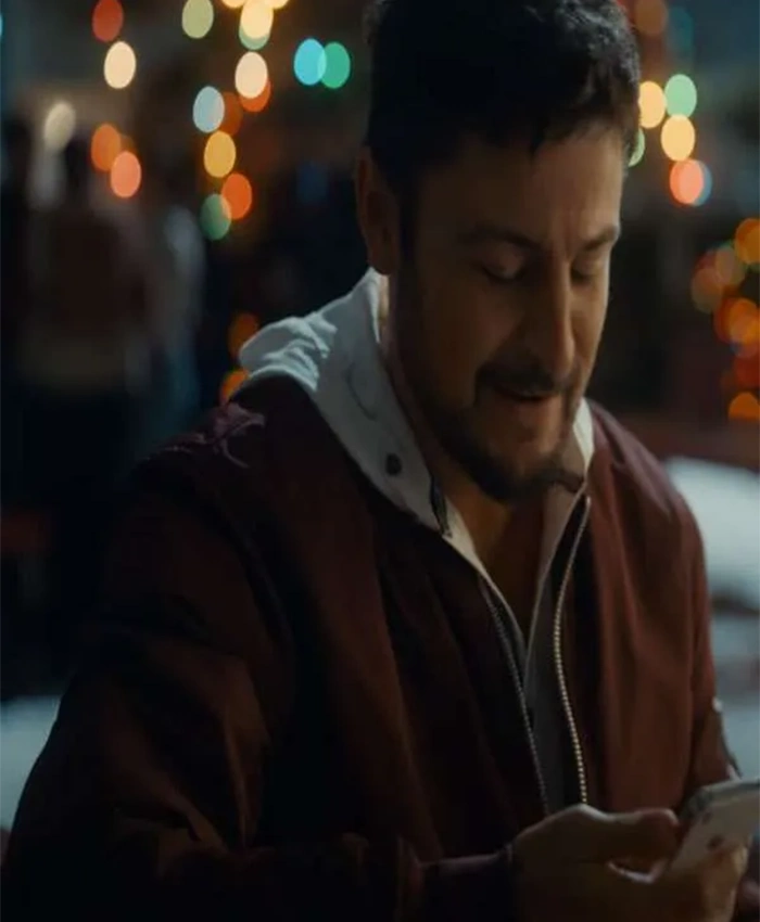 Tyler Hynes Christmas Above the Clouds Maroon Bomber Jacket