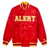Vee Friends Alert Ape Full-Snap Satin Red Jacket