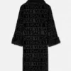 Versace Black Allover Fur Bathrobe for Men and Women