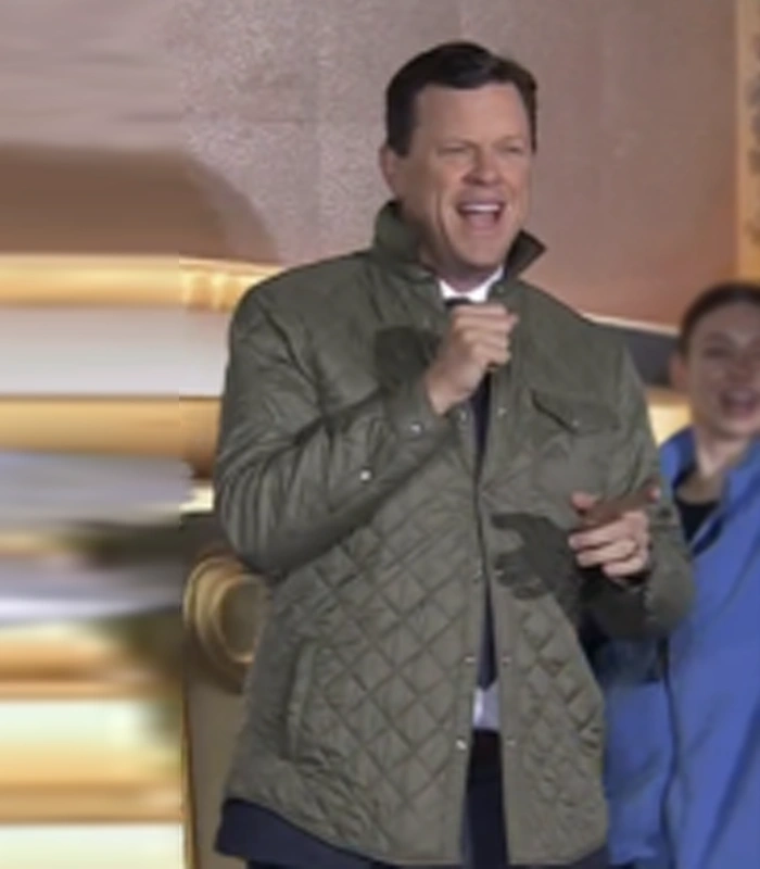 Willie Geist Today Green Quilted Jacket