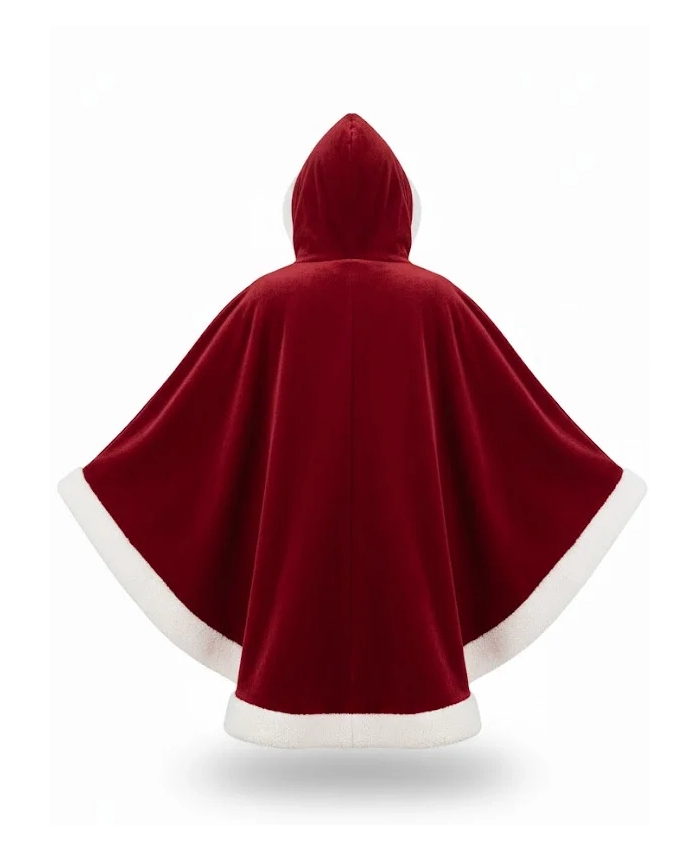 Women Hooded Christmas Velvet Poncho For Sale