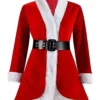 Women Red Santa Costume Coat
