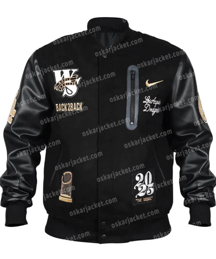 World Series 2025 Back To Back Dodgers Varsity Jacket