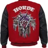 World of Warcraft Horde Red And Black Wool Varsity Jacket