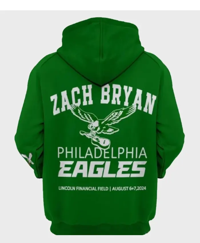 Zach Bryan 2024 Eagles Green Hoodie For Sale