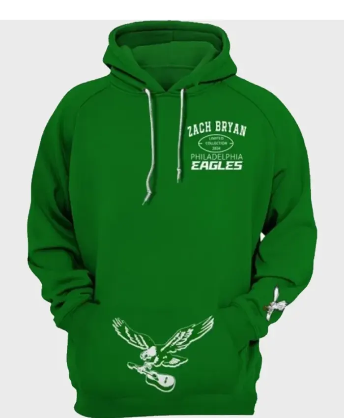 Zach Bryan 2024 Eagles Green Hoodie