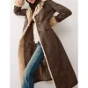 buy Gemma Daddy Issues S02 Leather Shearling Coat