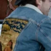 A Wild West Christmas Movie Joey Scarpellino Horse Printed Denim Jacket