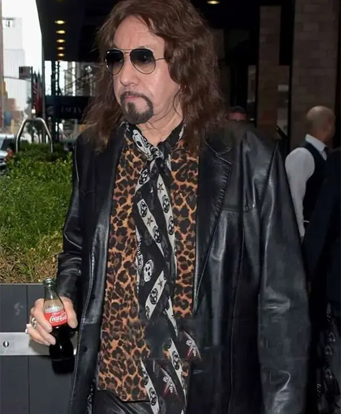 Ace Frehley Black Leather Blazer