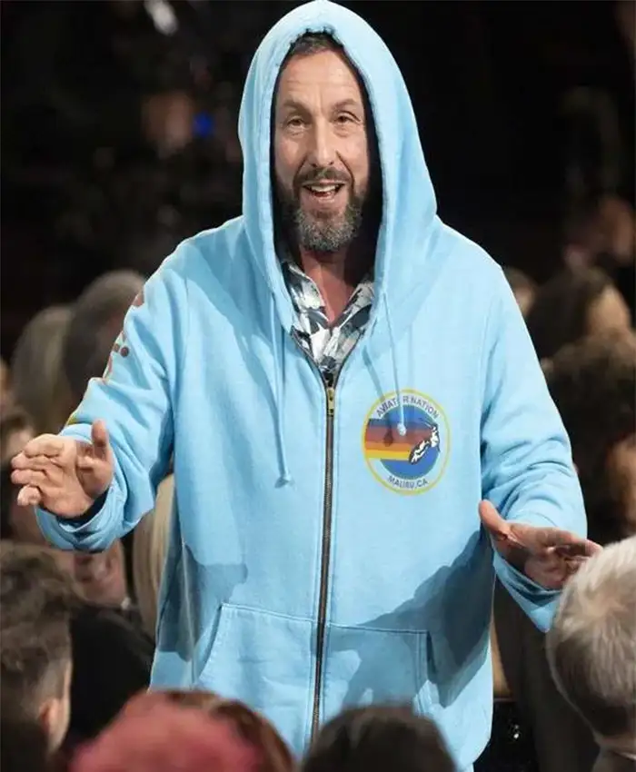 Adam Sandler Oscars 2025 Blue Hoodie