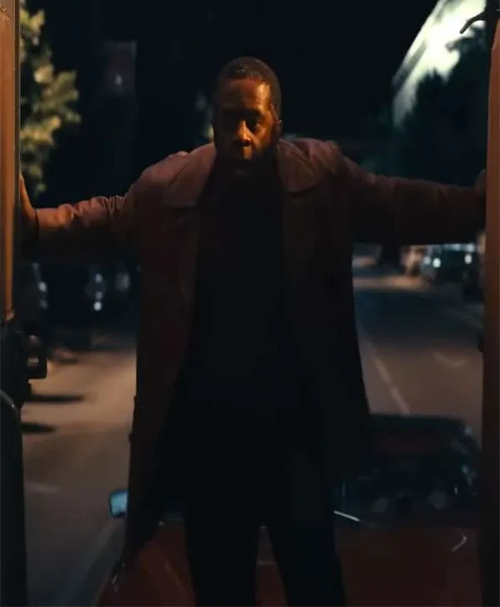 Adrian Lester Ponies S01 Brown Wool Coat