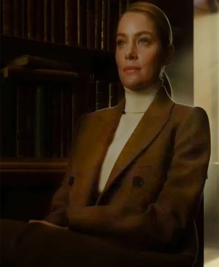 Aiysha Hart The Thomas Crown Affair Brown Wool Coat