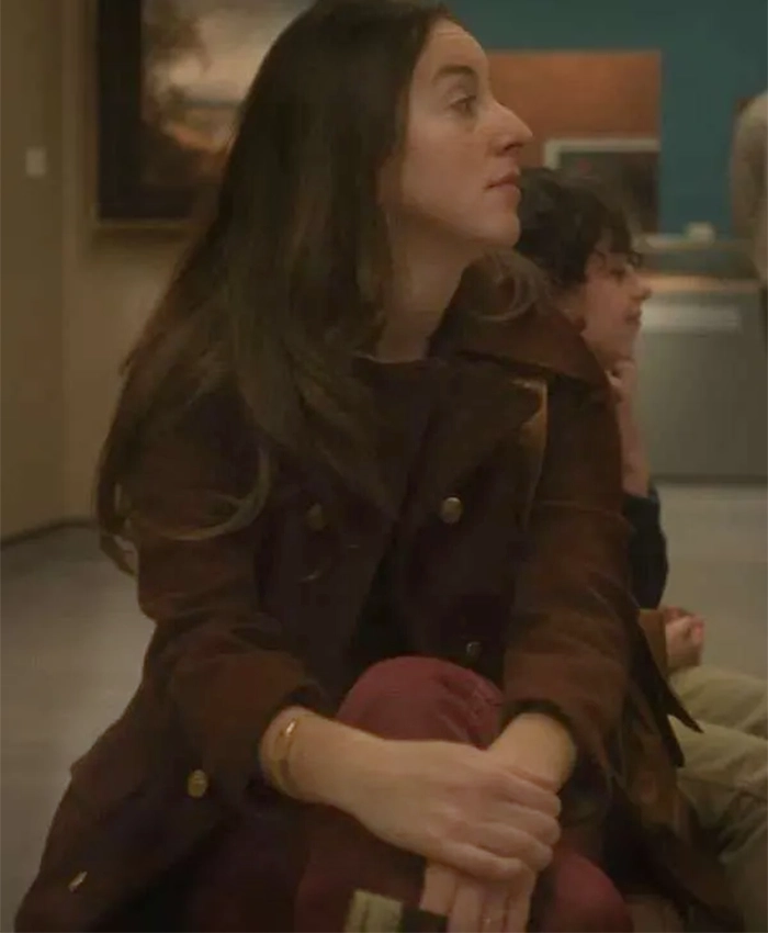 Alana Haim The Mastermind Brown Wool Coat