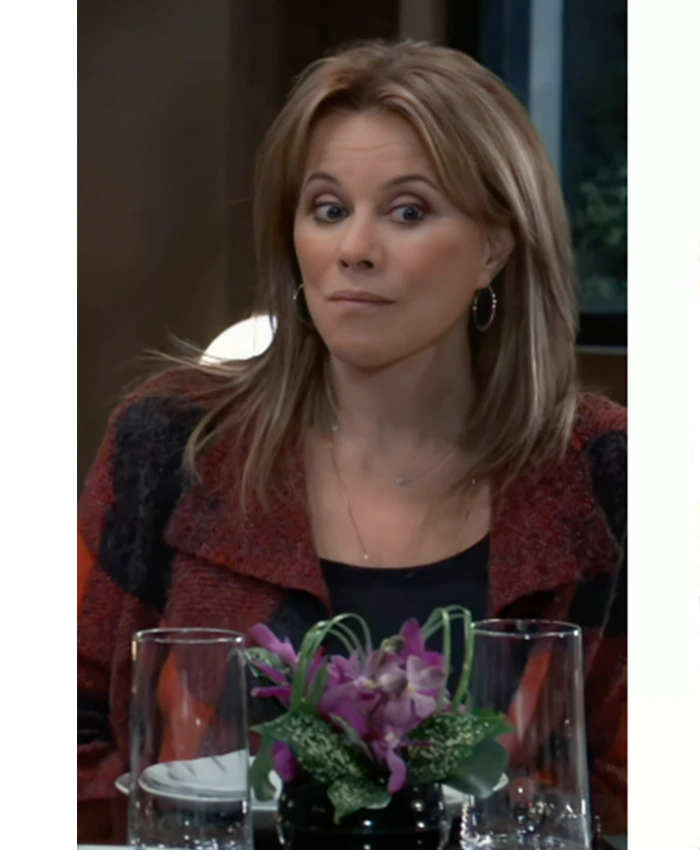 Alexis Davis General Hospital Red Checked Coat