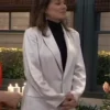 Alexis Davis General Hospital White Satin Blazer