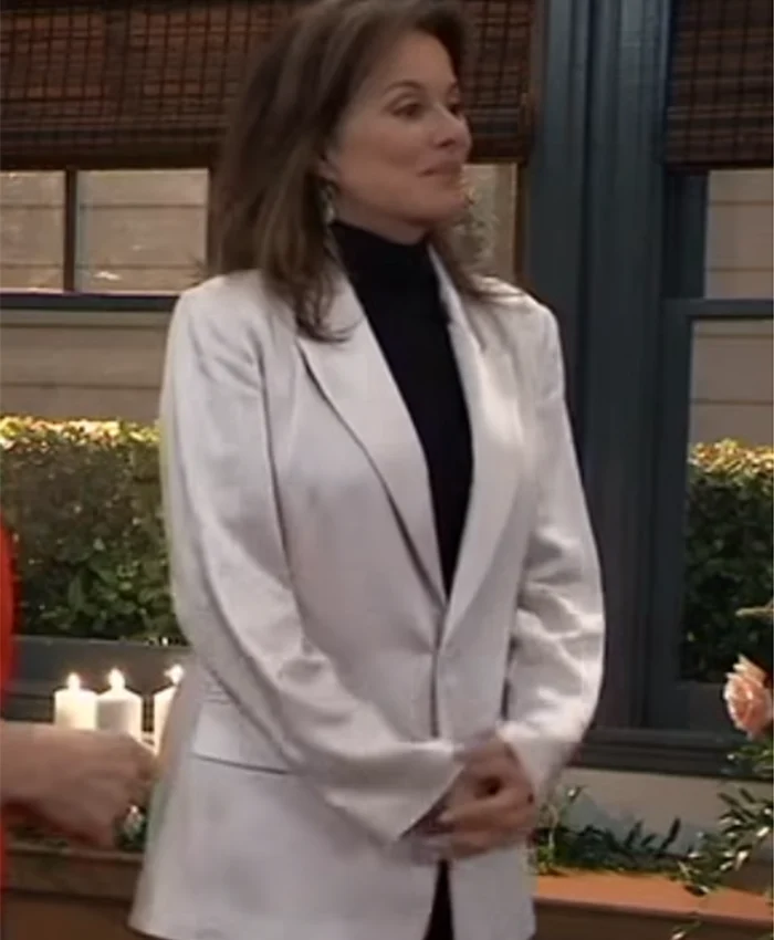 Alexis Davis General Hospital White Satin Blazer