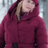 Alicia Silverstone A Merry Little Ex-Mas Hooded Puffer Coat For Sale