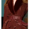 Allura Grant Alls Fair S01 Fur Collar Brown Jacket For Sale