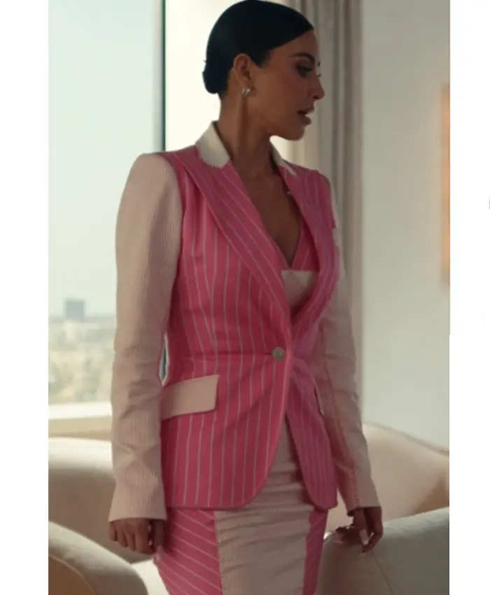 Allura Grant Alls Fair S01 Pinstriped Pink Blazer